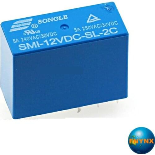 50PCS Original Relay SMI-12VDC-SL-2C SMI-12VDC-SL 8pin 5A 240VAC/30VDC
