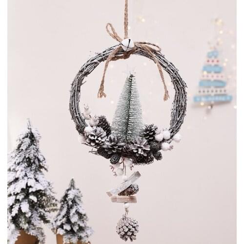 Holiday Christmas Decorations Pine Cone Tree Garland Pendant Background Wall Ornaments Decoration Photography Landscape Dress Up