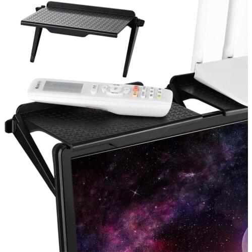 Adjustable TV Screen Top Storage Shelf Rack Holder Computer Monitor Desktop Stand TV Rack Display Screen Shelf Organizer Bracket