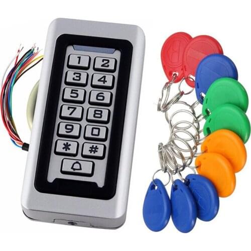 Door Access Control System Waterproof Metal Keypad 125KHz Proximity Card Standalone Access Control With 2000 Users