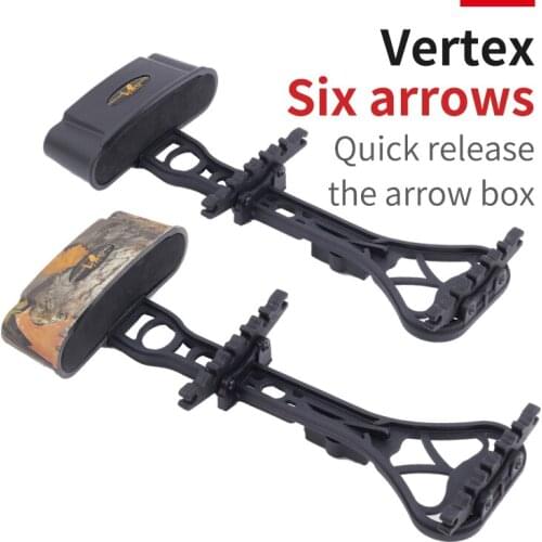 Bow Shooting Quick-Release Black/Camo 6-Arrow ABS Plastic Arrow Quiver Archery Equipments Compound