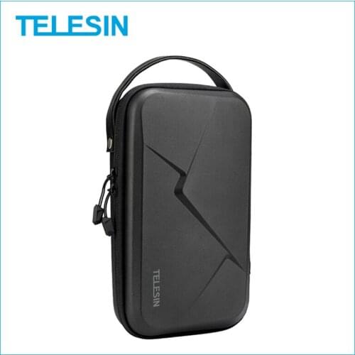 TELESIN Portable Storage Bag Waterproof Carrying Case Adjustable Space for GoPro 9 8 7 6 5 Yi Osmo Action Accessories