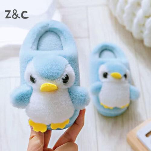 Warm Childrens Slippers Home Autumn Winter Cotton Wool Indoor Shoes Boys and Girls Plush Funny Cute Toddler Baby Slippers 2020