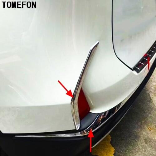 TOMEFON ABS Chrome Rear Fog Light Foglight Bumper Corner Lid Cover Trim Car Exterior Styling For Acura CDX 2016 2017 2018