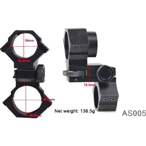 UniqueFire Scope Mounts AS005 24.5mm and 30.5mm Tactical Rail Mount Flashlight Laser For Outdoor Hunting Free Ship