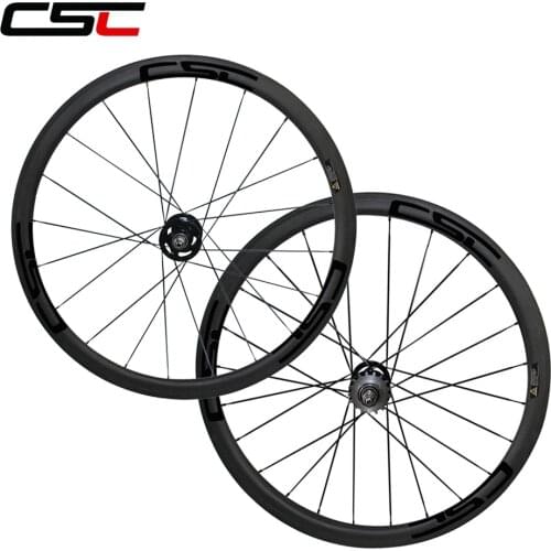 CSC 23mm Wide carbon fixed gear bicycle wheelset 38mm Clincher carbon Track bike wheels