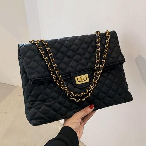 Large Capacity Black Casual Tote Bag Luxury Handbags Women Bags Designer Chains Crossbody Bags for Girl Vintage Shoulder Bag Sac