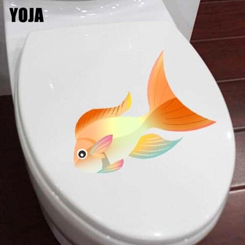 YOJA 22.4*14.1CM Lovely Goldfish Home Decor Toilet Sticker Wall Decal T3-1037