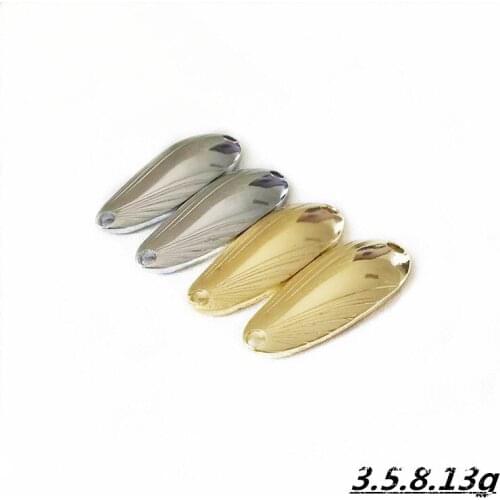 100pcs 3g 5g 8g 13g Metal Spoon Spinner Fishing Lure Hard Bait Pesca Wobbler Lure Gold Silver Color