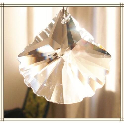 4pc 76mm Clear creative shell shape crystal lamp chandelier parts DIY decorate wedding room hanging pendent