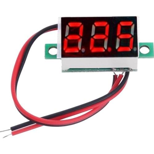 5 Pcs 0.36" Digital Voltmeter DC 4.5-30V 2 Wires Red LED Display Panel Voltage Meter