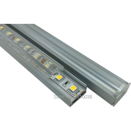 200 X 1M Sets/Lot 45 degree beam angle aluminum profile for led light and U-shape led aluminum profile with clear lens for wall