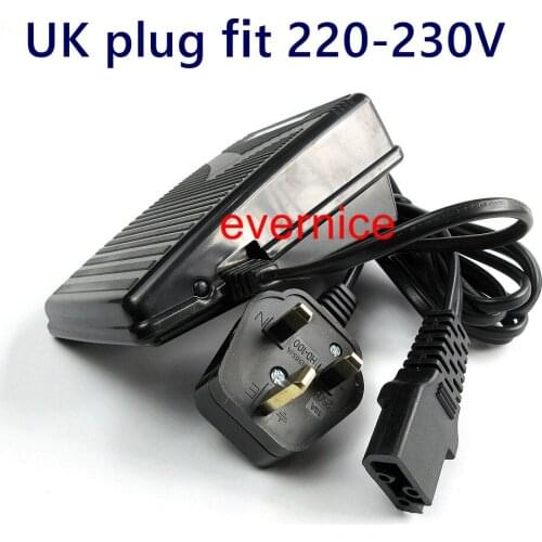 Uk Plug 220V Foot Control Pedal For Husqvarna Viking Huskylock 901 905 910