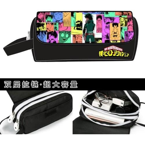 Anime My Boku No Hero Academia Cosplay Zipper Pen Pencil Case Student School Stationery Box Gift