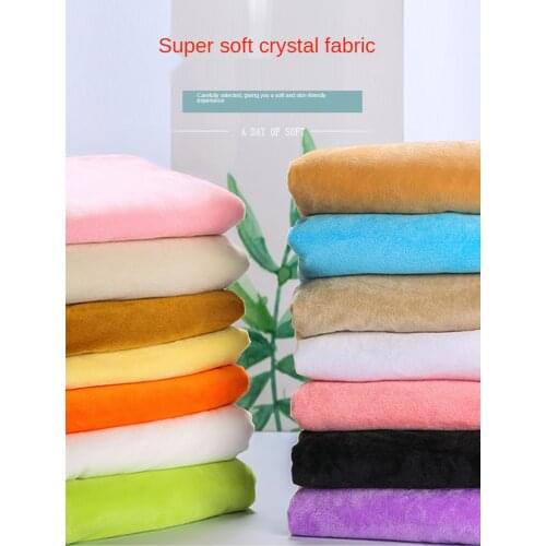 Crystal Soft Plush Fabric By The Meter Children Toy Background Cloth Pillow Pajamas Sofa Cushion Fabrics Brocade for Sewing Diy