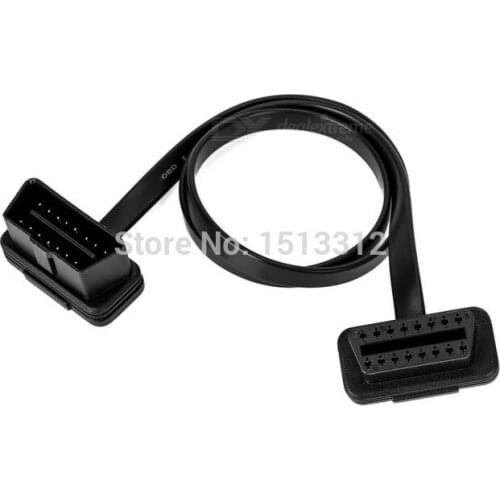 OBD2 Male to Femal Extension Cable 60cm Car ELM327 5053 OBD2 16Pin Male to Female Diagnostic Extension Flat Cable