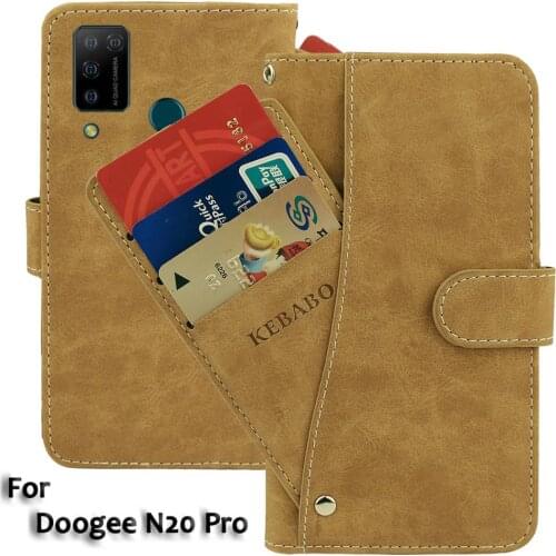 Leather Wallet Doogee N20 Pro Case 6.3" Flip Fashion Luxury Front Card Slots Cases Cover Business Magnetic Phone Bags