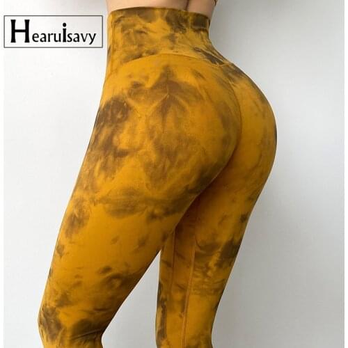 Plus-Size High Waist Yoga Pants Women Autumn New Lift Hip Running Sports Leggings Gym Tie Dye Fitness Legging Elasticity Tights