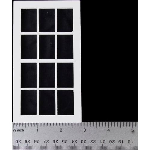 1:12 White Wooden 12-Pane Window Frame Dollhouse Miniature Accessory 5.2x 2.8"