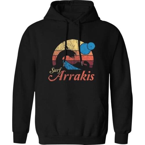 Hooded Mens Surf Arrakis Print K-pop Casual Male Sweatshirt Vintage Standard Leisure Clothing Tops Fashion Moletom Masculino