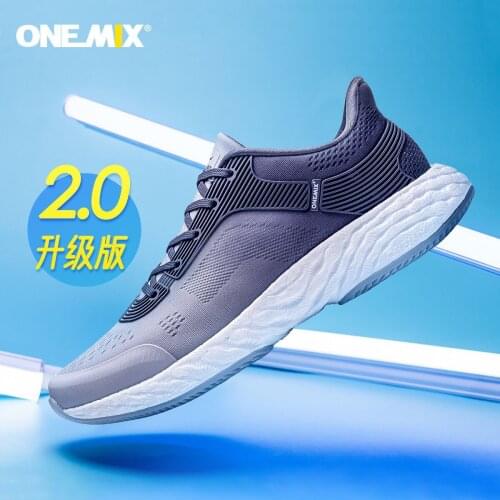 ONEMIX Top Running Shoes Men Light Knit Mesh Marathon Sneaker Breathable Non-slip Outdoor Walking Sport Shoes кроссовки мужские