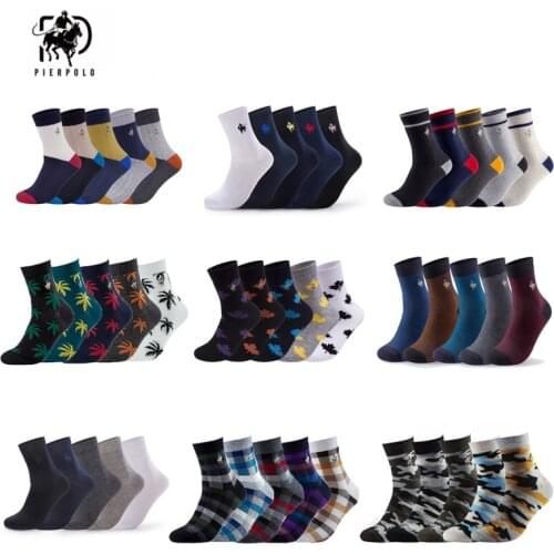 New Brand Men Socks PIER POLO Crew Socks Cotton Meias High Quality Mens Fashion Happy Socks Factory shipment
