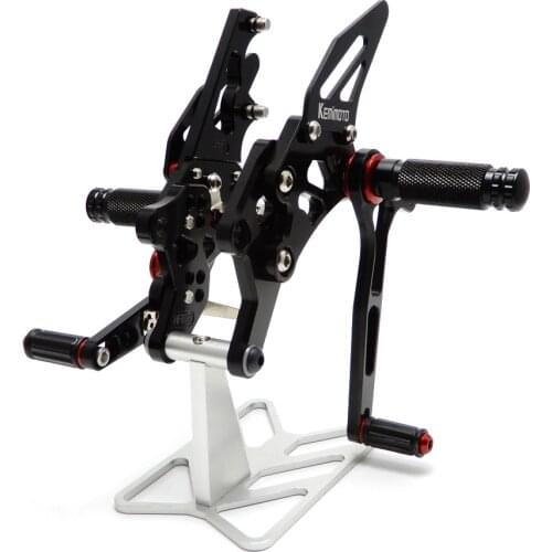 KEMIMOTO Footrest For Yamaha YZF R25 R3 MT-03 MT-25 2014 2015 2016 2017 2018 CNC Adjustable Rearset Rear set Foot Pegs Foot rest