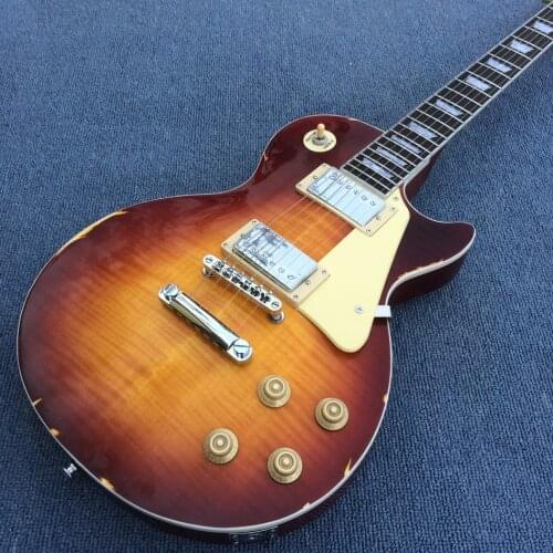 OEM rosewood fingerboard, tiger maple top, old style, Semi-gloss finish , free delivery