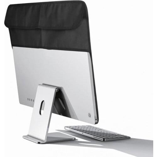 PU Leather Dustproof Cover For IMac 24Inch Display Screen Monitor Dust Protection Cover With Back Pocket Display Protector Guard