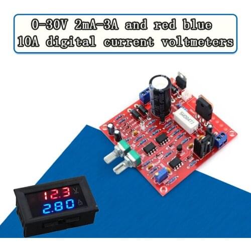 0-30V Red 2mA-3A Continuously Adjustable DC Regulated Power Supply DIY Kit for school education lab DIY Kit