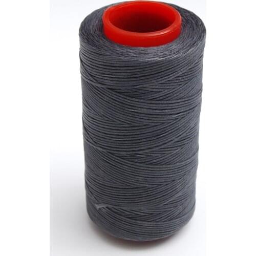 Gray 250 Meter 1mm Flat Waxed Wax Thread Cord Sewing Craft for DIY Leather Hand Stitching 17