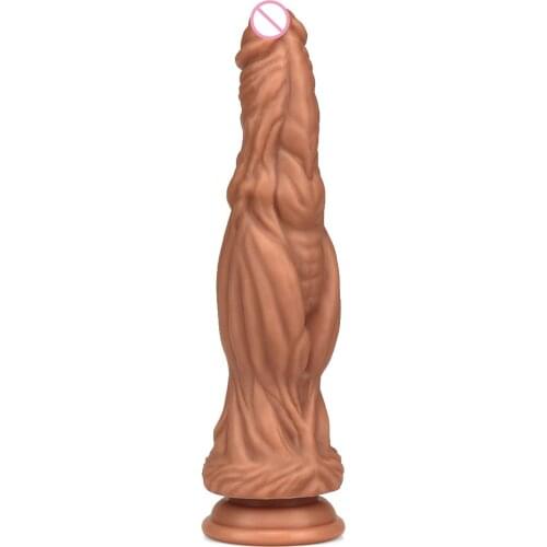 Strong Friction Dildo Realistic Penis Sex Toys for Women Double-layer Design More Realistic Dildosex Toy for Gay PVC Anal Plug