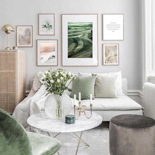 Scandinavian Natural Scenery Poster Landscape Nordic Art Canvas Print Motivational Quotes Wall Picture Living Room Decoration