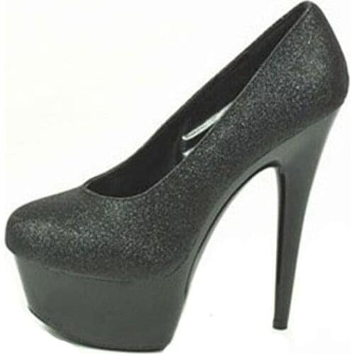 15cm Paint chops ultra-high with bride wedding shoes Baotou with sexy catwalk shows shoes single shoes