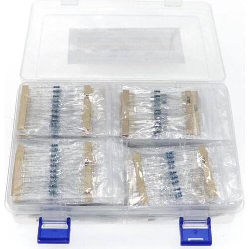 Boxed 145 kinds of 1450pcs (1Ω~1M) color ring resistor 1/4W metal film resistor package full series mixed