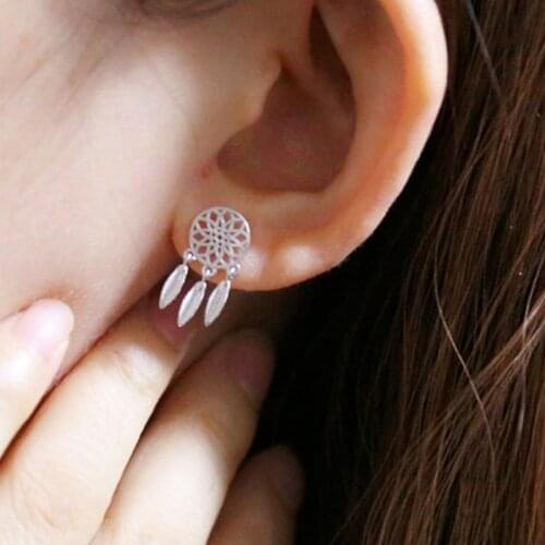 2020 New Hot High-Quality Boucle D'oreille Retro silver-Plated Dream Catcher Drop Pendant Earrings Gift female Brincos