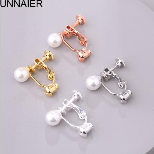 10piece Ear clip material invisible pearl spiral u-shaped no pierced clip earrings painless conversion ear clip converter
