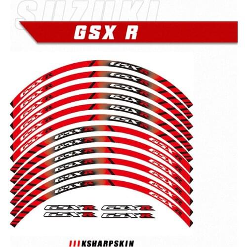 12 X Thick Edge Outer Rim Sticker Stripe Wheel Decals FIT for SUZUKI GSX-R GSXR 250 400 600 1000 750 GSXR750 GSXR1000 GSXR600