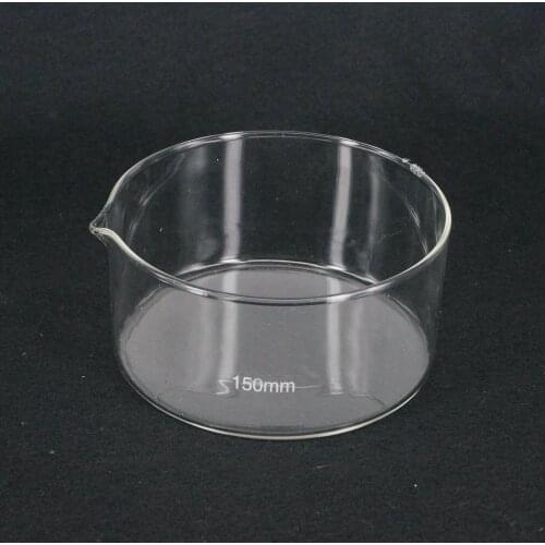 150mm Glass Crystallizing dish Plat Bottom with spout For Chemistry Laboratory