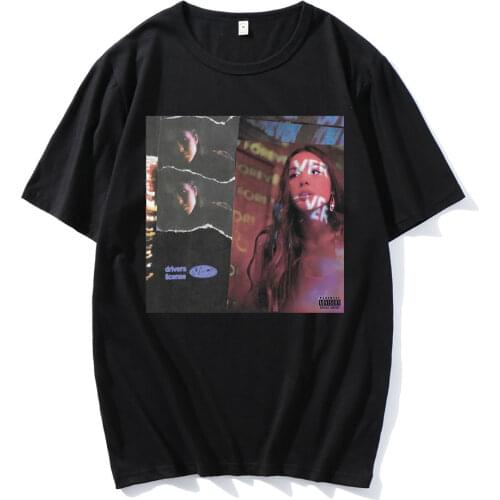 2021 Fashion Summer Anime Olivia Rodrigo Printed O-neck High Quality Oversized and Comfortable New T-shirt Cotton Short Tee Tops