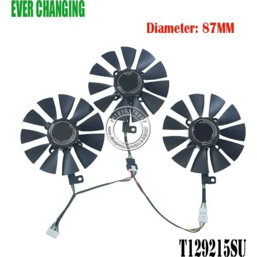 3PCS/Set T129215SU T129215SM card fan for ASUS ROG STRIX VEGA56 O8G GAMING