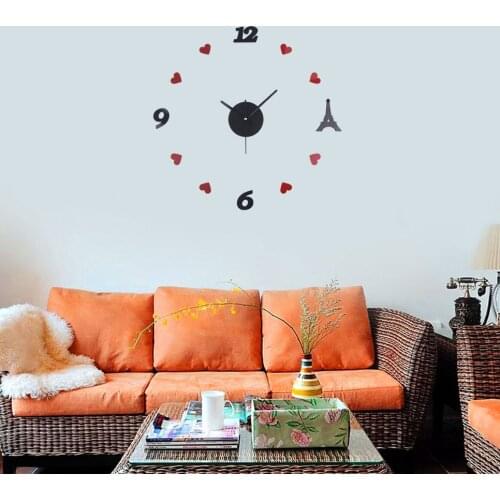 3D DIY Wall Stickers Acrylic Modern Wall Clocks 2019 New Arrival Quartz Clocks Decorative Needles Home Decor Relogio De Parede