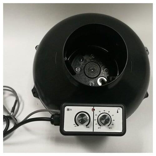 4 Inch Extract Inline Fans with Temperature sensor& Speed Control Air Inline Fan for GreenHouse Grow Plant Tent 100mm