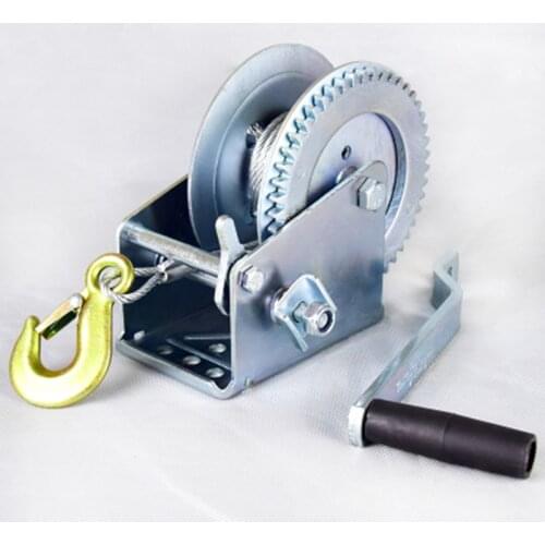 600lbs/800LBSx8/15m Boat Truck Auto Self-Locking Hand Manual Galvanized Steel Winch Hand Tool Lifting Sling