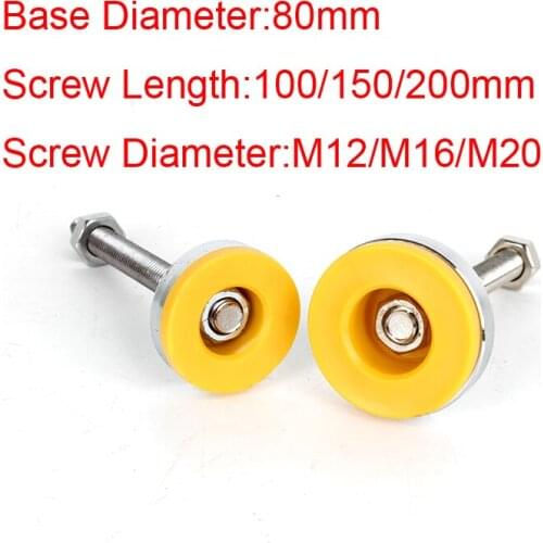 80mm diameter TPU quakeproof skid resistance adjustable foot Shockproof antiskid fixed foot cup Machine floor mat