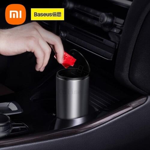 Xiaomi Baseus Car Trash Bin Can Car Interior Rubbish Bag Garbage Container Storage Box Bucket Auto Accessories