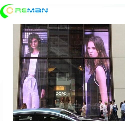 Big shopping mall theater center high transparency led decoration Transparent led video wall led panel