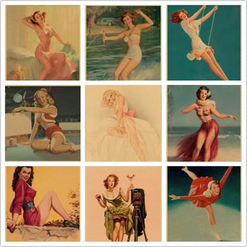 Diy Diamond Painting Character Girl European and American Fashion Art Simple Handmade Round Diamond Square Diamond Home Decor