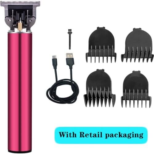 Electric Professional T Hair Clippers Push Barber Hair Trimmer Haircut Sculpture Cutter USB 0mm Razor Cordless Edge For Men #WP1