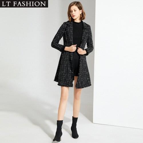 FNOCE 2021 spring womens coats fashion trends upscale elegant streetwear solid long sleeve slim thick personality trench coats